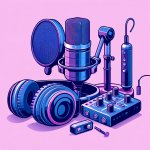 Admin-Junkies-A-vector-art-image-in-shades-of-purple_-blue_-and-pink-depicting-podcast-hardware.jpg